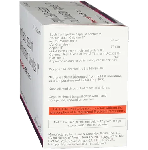 rosycap asp 20/75 capsule 15's